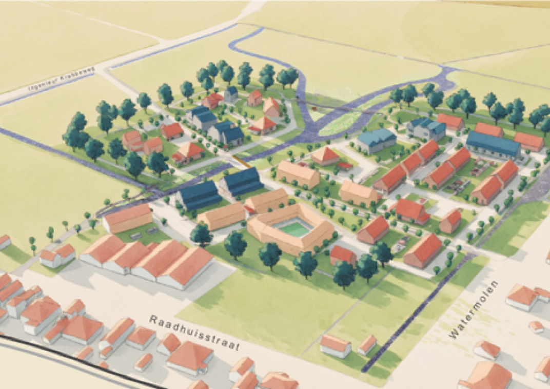 Schets van nieuwe woonwijk Dirkshorn Noord