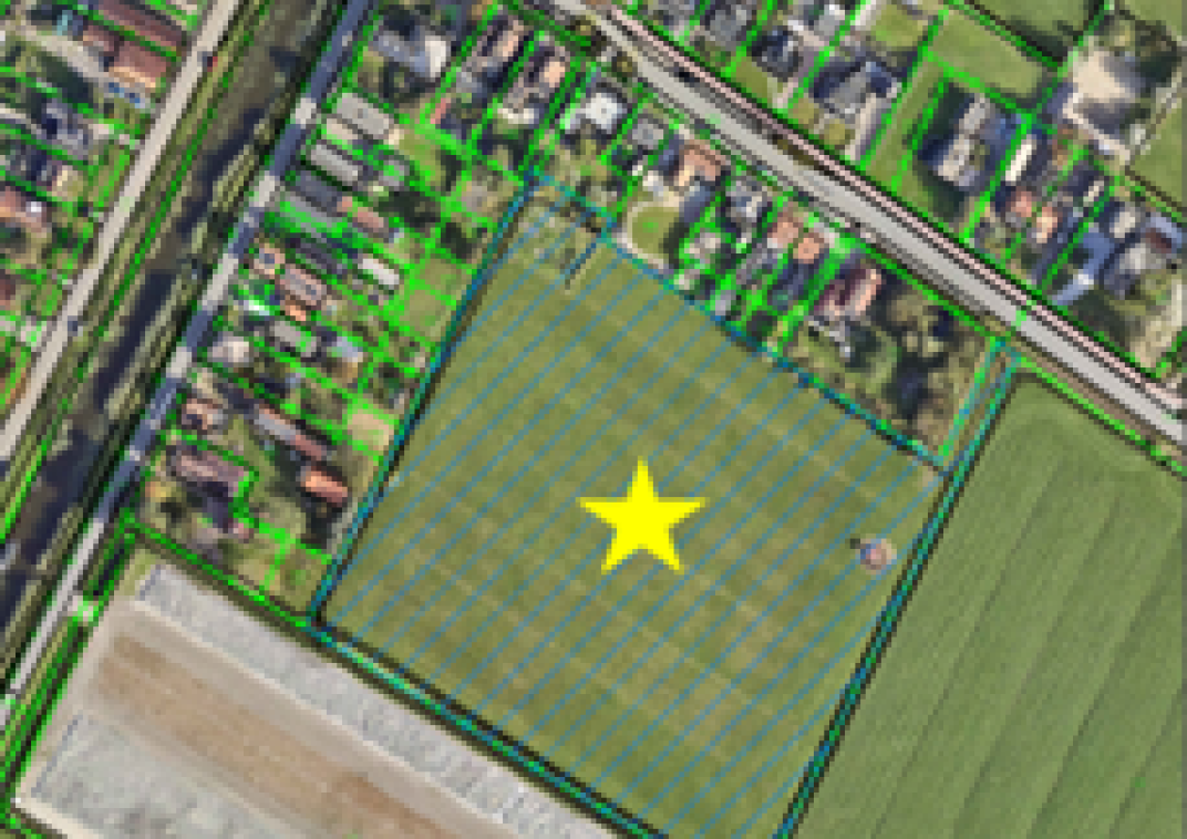 1 Perceel grasland achter de Sint Maartensweg in Sint Maartensbrug