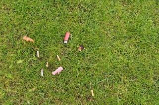 Het verwijderen van fijn zwerfafval uit gras niveau B