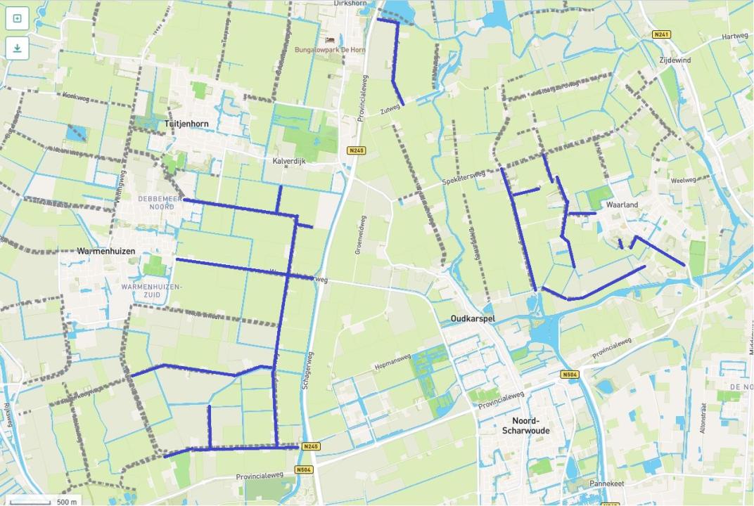 Baggeren locaties