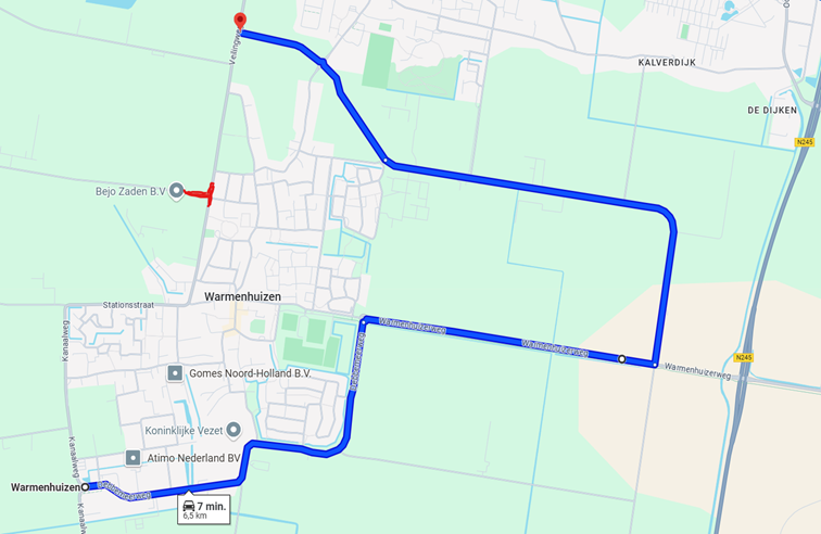 Omleidingsroute Warmenhuizen